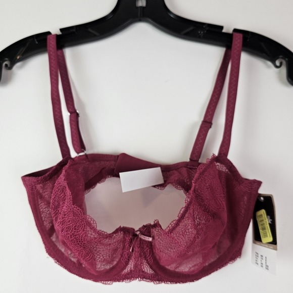 Chantelle Bra Womens 32DD Fuschia Pink Sheer Mesh Underwire France NWT - Picture 1 of 8